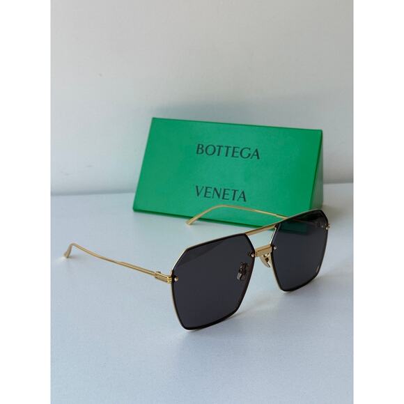 Bottega Veneta BV1045S Gold Black Aviator Sunglasses main image 6